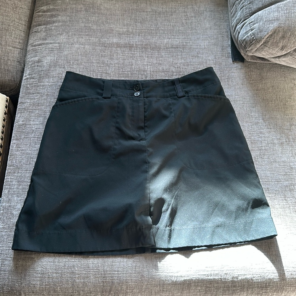 Nike Golf Skirt Skort Womens 6 Black Tour Performance Dri Fit Zip Pockets Lined - Picture 1 of 8